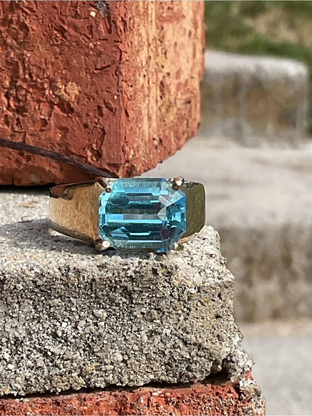 Pale Blue Topaz .925 Silver Ring 11